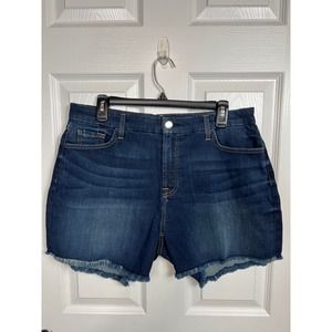 Jen7 by 7 for All Mankind Raw Hem Denim Shorts size 12 NEW